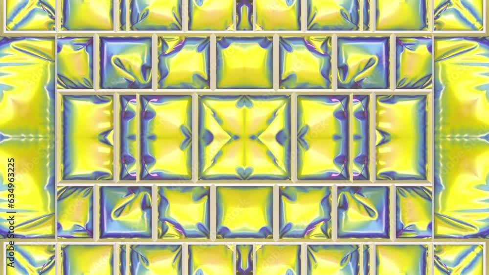 Poster colorful and vivid pattern. 3d rendering seamless loop animation 4k