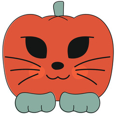 cat day sign handdrawn vector element