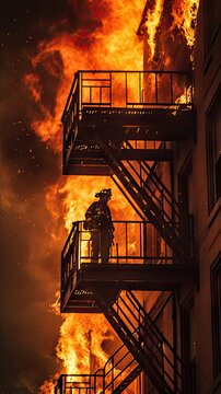 A powerful image of firefighters