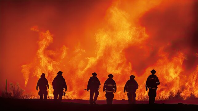 A powerful image of firefighters