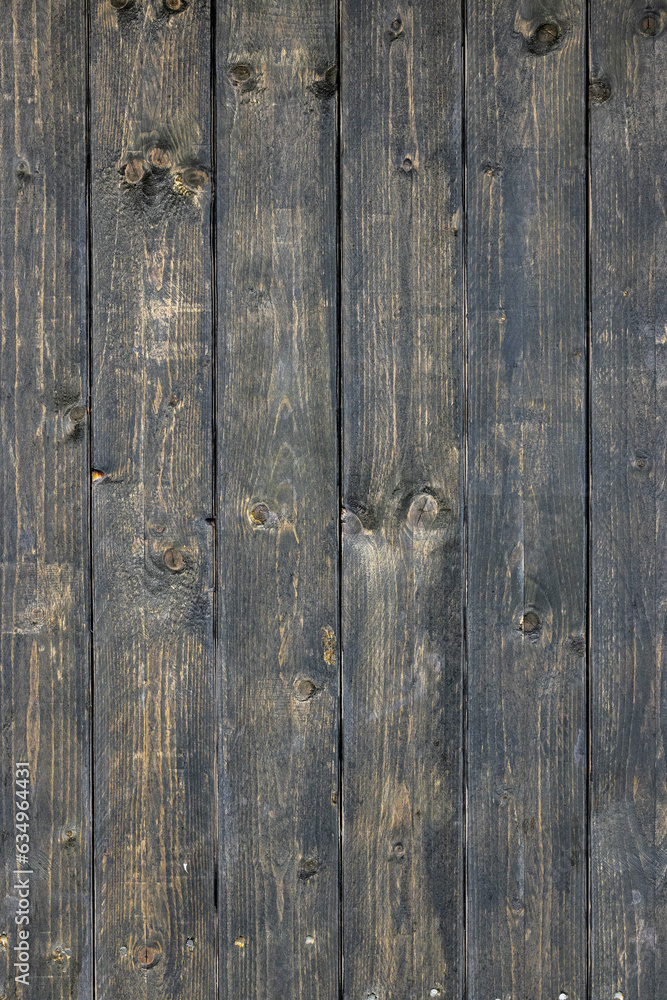 Wall mural old dark painted wooden wall