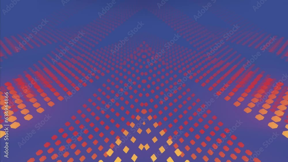 Aufkleber 3d rendering loop animation of a symmetrical pattern of bright particles 4K