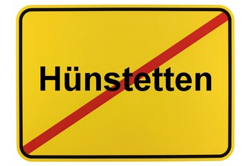 Illustration eines Ortsschildes der Gemeinde Hünstetten in Hessen