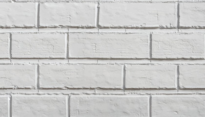 Naklejka premium Abstract white brick wall texture for pattern background. wide panorama picture vector illustration. 