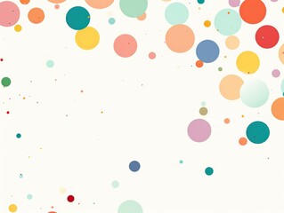 A lot of big, small circles on a light background. Multicolored, colorful, bright, diverse circles on a white background. Festive, positive, cheerful background. Copy space.