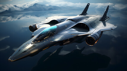 modern futuristic plane model