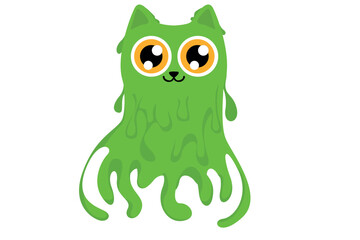 Сute Slime Cat Svg, Halloween Svg