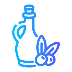 olive oil Line Gradient Icon