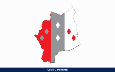 Coclé Flag -  Provinces of Panama (EPS)