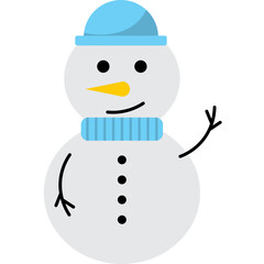 Snowman Icon Flat