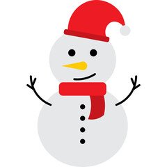Snowman Icon Flat