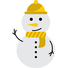 Snowman Icon Flat