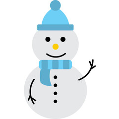 Snowman Icon Flat