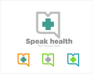 speak health logo designs simple modern for medical consult