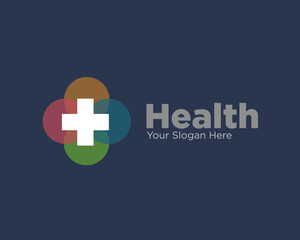 Obraz premium plus and cross health care logo designs simple modern for medical service