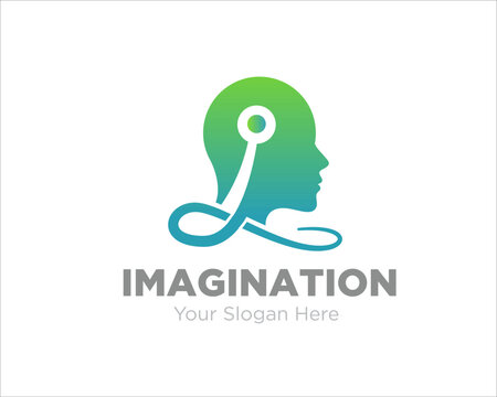 imagination log designs simple modern for mental health logo and consult