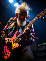 Obraz premium a senior musician performing