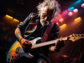 Obraz premium a senior musician performing