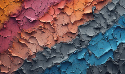 Texture of cracked paint. Dried oil paint color. For banner, postcard, book illustration. Created...