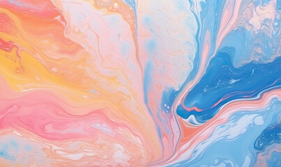 Texture of flow pastel liquid paints. Spreading paint out wallpaper. For banner, postcard, book illustration Created with generative AI tools