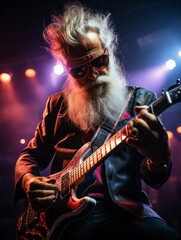 Obraz premium a senior musician performing