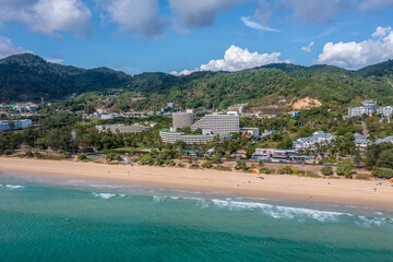 Fototapeta na wymiar Phuket, Thailand - 5 May 2023: Hilton Phuket Arcadia Resort and Spa at Karon beach.
