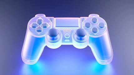 Simple wireless gamepad for gaming illustration.