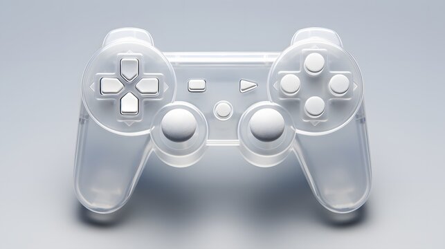 Simple wireless gamepad for gaming illustration.