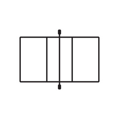 volleyball court icon vector
