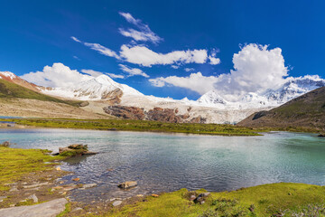 Beautiful Scenery of Sapu Mountain and Plateau Lakes in Xizang Autonomous Region of China