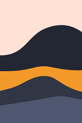 Abstract Mountain Shape Simple Minimalist Wall Art Poster Background