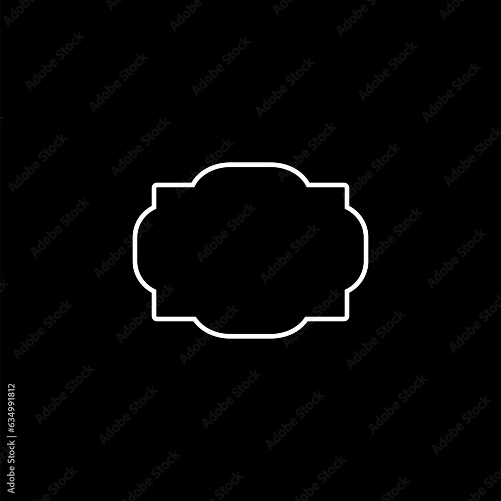 Poster frame simple icon isolated on dark background