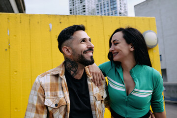 Boyfriend and Girlfriend Enjoying Time Together Outdoors