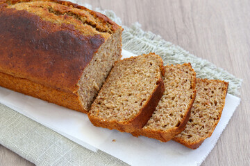 Whole meal banana bread
