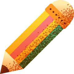 Pencil cartoon school instrument element student concept isolated  illustration