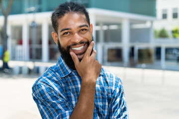 Portrait of an african american man with beard