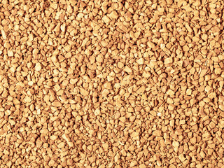 Food background. Instant coffee granules close-up, flat lay
