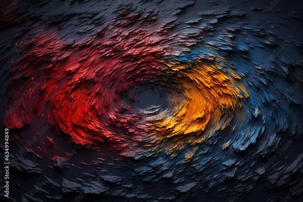 Aufkleber Close up beautiful abstract multi colored fingerprint on background texture for design Generative AI technology.