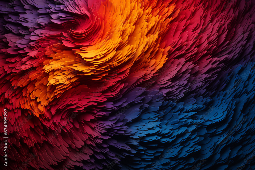 Leinwandbilder close up beautiful abstract multi colored fingerprint on background texture for design generative ai
