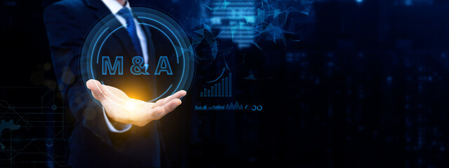 M and A. Mergers and Acquisitions.Types, Structures, Valuations. Digital type business concept