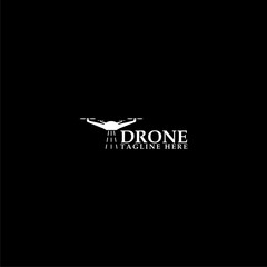 Drones for Agriculture logo template icon isolated on dark background