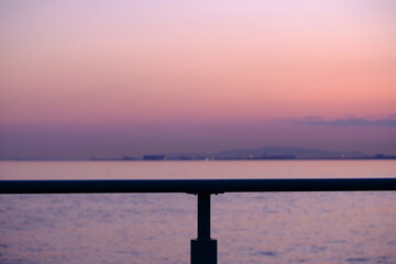 Obraz premium りんくうタウンの夕暮れとサンセット