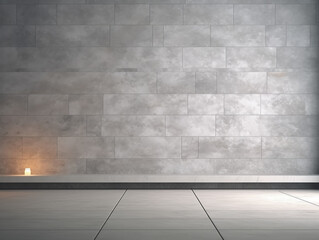 apartment grey interior background with sunrise in the window for interior design decoration
