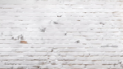 White painted brick wall background. Generative ai design concept.