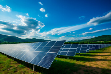 Solar cell farm for clean power environment