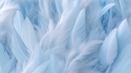 Airy soft fluffy wing bird with white feathers close-u Generative Ai