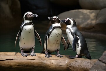 Three penguins. Generative AI