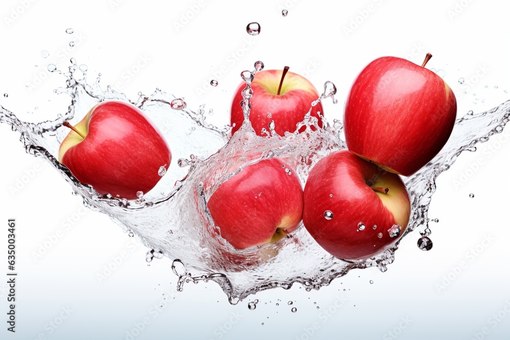 Wall mural apple and water splash