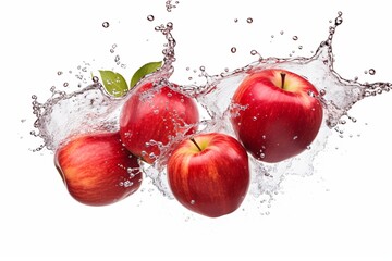 Fototapeta na wymiar apples in water