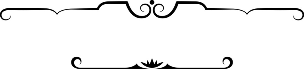 black and white set of delimiters for text, dividers